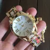 Najlepsza jakość Nowa bransoletka Lopard Twotone Watch promieniowanie cyfr rzymskich wybieraj vintage czarny biały kwiatowa bransoletka zegarek T200420