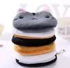 Cat Face Plush Coin Purse Expression Pouch Cute Cartoon Animal Soft Zipper Wallet Bag Pendants Charm