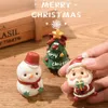 Resina Mini Figurine Natal Papai Noel Resina Brinquedos DIY Jardim Ornament Craft Kids Brinquedos Presentes Atacado