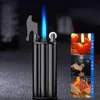 Novo Metal Windproof Metal Butano Gás Isqueiro Jet Flametorch Flint Charuto Tubulação Isqueiro Acessórios Para Fumar Gadget para Homem Presente