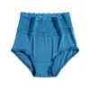 Suyadream Kadınlar Külot 100% Doğal İpek Ve Dantel Pantie Yüksek Katlı Külot Blue Pembe Günlük Giyim Rahat İç Giyim 201112
