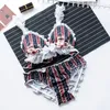 Wriufred Tatlı Güzel Fırfır Sutyen Külot Seti Tel Ücretsiz Lingerie Set Konfor Süt Ipek Baskı Yastıklı Bralette İç Çamaşırı Setleri LJ201031