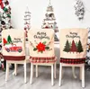 Christmas Free Covers Santa Claus Cover krzesło obiadowe tylne okładki Krzesła Zestaw Zestaw choinki samochod