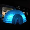 Gigantische tent en schuilplaatsen 5 m witte opblaasbare iglo-tenten met LED-verlichting Koepelfeestlucht voor evenementshow