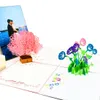 DWWTKL الزهور المنبثقة بطاقات المعايدة تشكيلة بطاقة هدية في كل مناسبة تهانينا عيد ميلاد عيد الحب أو الزفاف 8 حزمة