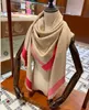 Foulard en soie de laine de créateur pour femmes 2020 nouvelles dames châles d'hiver écharpes Pashmina mode longue bague 140x140cm cadeau de Noël Dropsh1520332