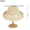 Trendy feminino verão praia sunhat bowknot respirável chapéu de palha floppy outdoor casual temperamento protetor solar chapéus g220301