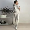 Höst / Vinter Kvinnors Fashion Outdoor Sports Suit Casual Long-Sleeve Pullover + Byxor Tracksuit Two-Piece Jogging Suit