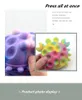Didget Toys Новый Пасхальный Краб Пузырь Bubble Ball Силиконовая 3D Декомпрессионная Умесительная музыка Головоломка Игрушка