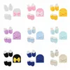 Bébé Cap Set Bébé Infant Gants Couverture De Pied Nouveau-Né Chaussettes Ensembles Noeud Papillon Chapeau Cadeau Ensemble 3 Pièces enfants Ensembles Cadeaux YL224