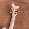 Chitarra elettrica Wang Ziyun mano sinistra, tastiera in acero color bianco perla, hardware in metallo giallo, trasporto gratuito