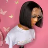 blunt cut bob lace front wig