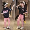 Mädchen Kleidung Sommer Kurzarm Shirts + Hosen Anzüge Kinder Sport Kleidung Teen Kinder Kleidung Sets 5 6 7 8 9 10 12 Jahre 201031