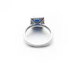 Bröllopsengagemang Blue CZ Cubic Ziron Stone Platinum Plating Ring Fashion Party Women4952068