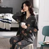 Bzel New Women's Pyjamas Cookie Print Cotton Sleepwear Soft Home Clothes For Women Pyjama Femme Home Suit Stor storlek XXXL 201217