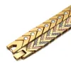 Guldmagnetiska armband armband för kvinnor män 4 i 1 hälsovård bioenergi germanium helande kvinnliga smycken för artrit6870002