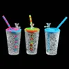 Plastic cup water pipe 6.1" smoking bong dab rig bongs hookahs silicone pipes hookah freezing cups for dry herb with 14mm glass bowl