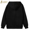 Lismning Vintage Rhinestone Letter Applique Hoodies Långärmad Höst Vinter Sweatshirt Casual Hoodies Streetwear Womens Tops F1209