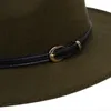 Stingy Brim Hats SLECKTON Fashion Fedoras For Women Casual Girl Panama Jazz Cap Ladies Woolen Top Hat Men Bowler Unisex Gorras S10681