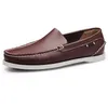 cuir pois hommes chaussures de sport conduite semelle souple triple noir blanc marron acajou bordeaux tout match paresseux Light Tan Army vert menthe baskets color23-11