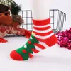 Joyeux Noël Chaussettes Enfants Bébé Garçon Filles Année Chaussette Mignon Beau Bébé Rouge Cadeau Chaussette Dessin Animé Automne Hiver Chaussettes 5 Paires / 5 Paires LJ201216