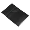 8x12 cm 200 Pack Zipper Matte Black Mylar Foil Bag Foil Aluminium Food Long Term Storage Packaging Bag pour Coffee Tea Powder avec fast ship