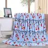 Christmas Elk Blanket Flannel Throw Blankets For Beds Double Layer Winter Comfort Cotton Coral Fleece Blanket Dropshipping 201112