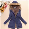 Moda Parka Cappotto Donna Plus Size Manica lunga Spessa Calore Abbigliamento 2022 Autunno Inverno Nuovo 17 colori Giacca di cotone con cappuccio