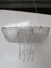 Support de gâteau suspendu en cristal de luxe support de gâteau de mariage perles de cristal transparentes support de fleur acrylique pièce maîtresse de Table de mariage