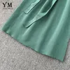 Yuoomuoo хорошее качество удобное элегантное вязаное свитер женское платье 2019 дамы бандитское платье вечеринка осень зеленое MIDI платье Vestidos Y0118