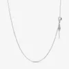100% 925 Sterling Silver Classic Cable Chain Necklace Fit European Pendants and Charms Fashion Women Wedding Engagement Jewelry Ac2413