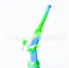 2022 Новый пистолет кремниевая ручная труба с металлическим шаром 4,3-дюймовый силиконовые трубы для курения масляные вышки для кальяны