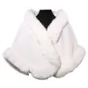 Kvinnor Fur Collar Faux Fur Coat Women 2020 Shawl Cloak Cape Wrap Bolero Wedding Wraps Bridal Sjal