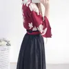 Kimono Floral Japanese Kawaii 소녀 유카타 여름 스커트 복장 복장 여성 빈티지 파티 Haori Asian Close T200603