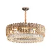 New style luxury modern crystal chandelier lighting round dining room lamp living room light fixtures lustre cristal