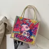 Koreaanse versie van de trendy fashion printing tas tas accessoires graffiti draagbare recreatie opbergdoos