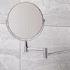 Miroirs ronds 8 "miroir mural vanité cosmétique Double face 3X grossissant sans poinçon salle de bain maquillage 360 Angle pivotant