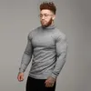 Autumn Winter Turtleneck Thin Mens Sweaters Casual Roll Neck Solid Color Warm Slim Fit Sweaters Pullover Man