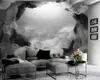 3d Landscape Wallpaper Romantic Cloud Sea 3D Wallpaper Indoor TV Background Wall Decoration Premium Atmospheric 3d Wallpaper