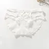 Culotte sexy à bandes croisées pour femmes sans couture nude ajourée en coton transparent entrejambe taille moyenne-basse slips pour femmes