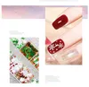 12 siatek/zestawów Paznokcie Naklejki Glitter Snow Snow Choink DIY Paleta Manicure Manicure Dekoracja sztuki paznokci