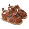 Scarpe per neonati 2022 Summer Infant Girls Solid Heart scavato sandali traspiranti in pelle PU antiscivolo scarpe scarpe per bambini