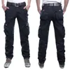 Mäns lastbyxor Casual Multi Fickor Militär taktiska byxor Män Outwear Streetwear Army Straight Slacks Långbyxor H1223