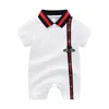 New In Stock Newborn Kids Romper Baby Boys Girls Fashion Designer Print Luxury Pure Cotton Long Sleeve Jumpsuit