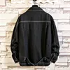 Japan Style Mens Jeans Jacket Black Denim Jackets Hip Pop Streetwear Cool Man Coat Big Size M-5XL Bomber Jacket for Male Boys 201226