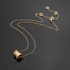 Stainless steel spring necklace titanium steel 18K gold couple spring necklace for woman