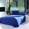 Solo sábana de cama 1pc 70% sábanas de seda de morera King / Queen / Full / Twin Size Silk Wedding Bed Sheet Purple / Red WholesaleFreeShipping T200414