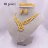 Ethiopia 24K Gold Jewelry sets for women jewellery African wedding bridal gifts bridal party Bracelet Necklace earrings ring set 201215