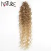 Nature Black Afro Kinky Synthetic 7 Pcs 2226 inch Ombre Brown Weave Bundles Curly Hair Q11287004499