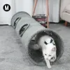 S Shape Pet Cat Tunnel 2 fori Divertenti gattini Animali Giocano a tunnel Tubo pieghevole giocattolo di addestramento per cani Cat Coniglio Furetti Pet Toy LJ200826
